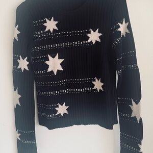 RED Valentino Black and White Star Sweatshirt